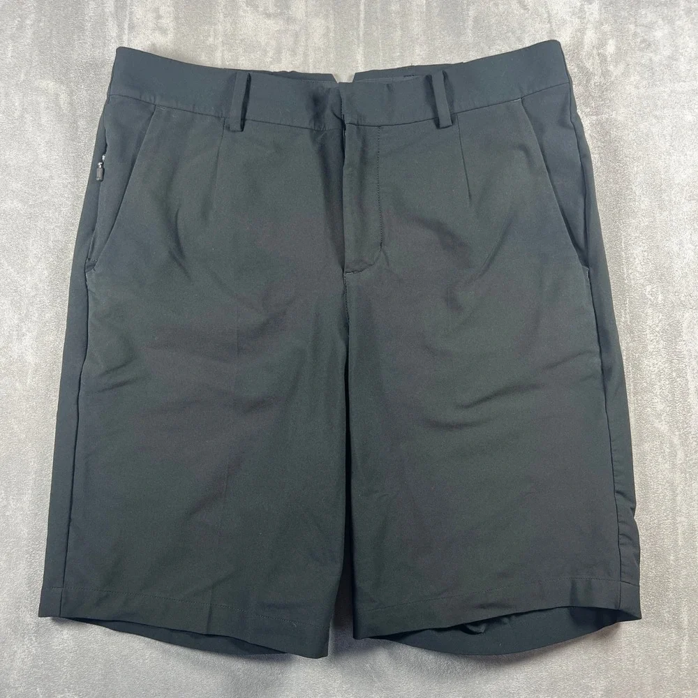 Nike Tiger Woods Collection Mens Golf Shorts Black Size 30 Perforated Stretch